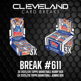 Break 611 - 3x 2025/26 Topps Basketball Hobby Box & 3x 2025/26 Topps Basketball Jumbo Box PYT Break