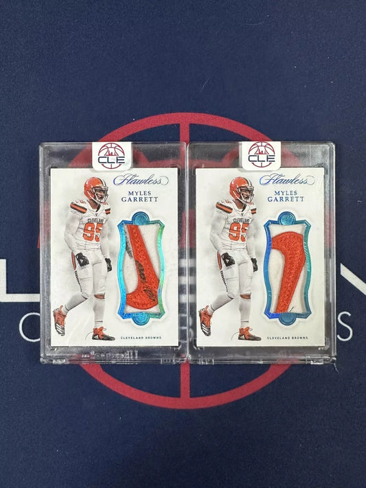 2019 Flawless Myles Garrett Nike Swoosh #1/2 & #2/2 DPOY🔥 Game-Worn/Used
